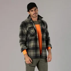 Uomo CMP Camicie^Camicia a manica lunga in pile stampato da uomo