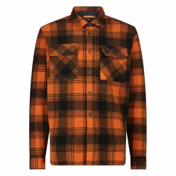 Uomo CMP Camicie^Camicia a manica lunga in pile stampato da uomo