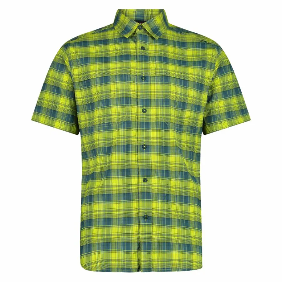 Uomo CMP Camicie^Camicia a maniche corte con fantasia Check da Uomo