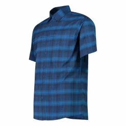 Uomo CMP Camicie^Camicia a maniche corte con fantasia Check da Uomo