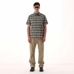 Uomo CMP Camicie^Camicia a maniche corte con fantasia Check da Uomo