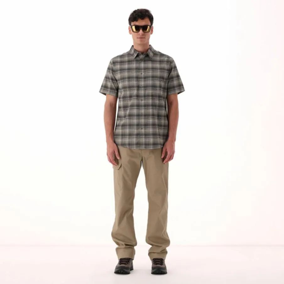 Uomo CMP Camicie^Camicia a maniche corte con fantasia Check da Uomo