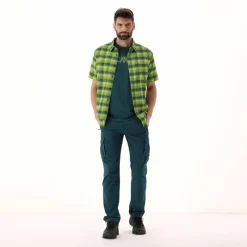 Uomo CMP Camicie^Camicia a maniche corte con fantasia Check da Uomo