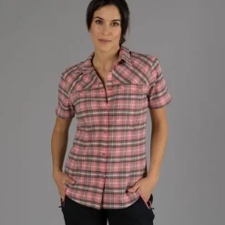 Donna CMP Camicie^Camicia da donna a maniche corte con fantasia a quadri