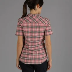 Donna CMP Camicie^Camicia da donna a maniche corte con fantasia a quadri