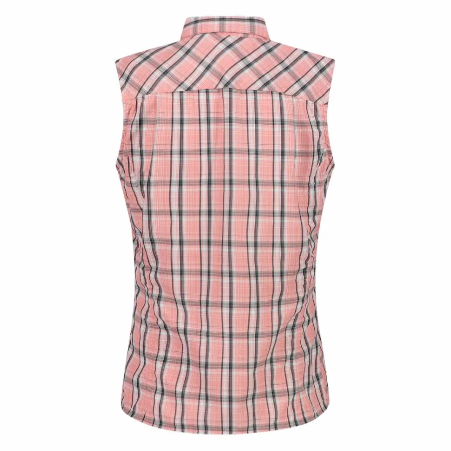 Donna CMP Camicie^Camicia fantasia check senza maniche da donna