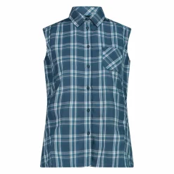 Donna CMP Camicie^Camicia fantasia check senza maniche da donna