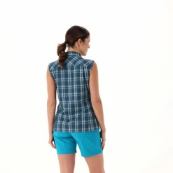 Donna CMP Camicie^Camicia fantasia check senza maniche da donna