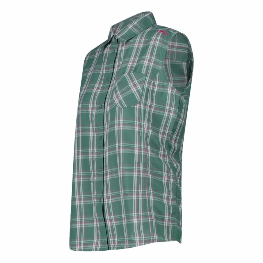 Donna CMP Camicie^Camicia fantasia check senza maniche da donna