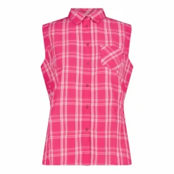 Donna CMP Camicie^Camicia fantasia check senza maniche da donna