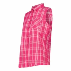 Donna CMP Camicie^Camicia fantasia check senza maniche da donna