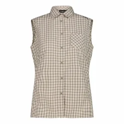 Donna CMP Camicie^Camicia fantasia check senza maniche da donna