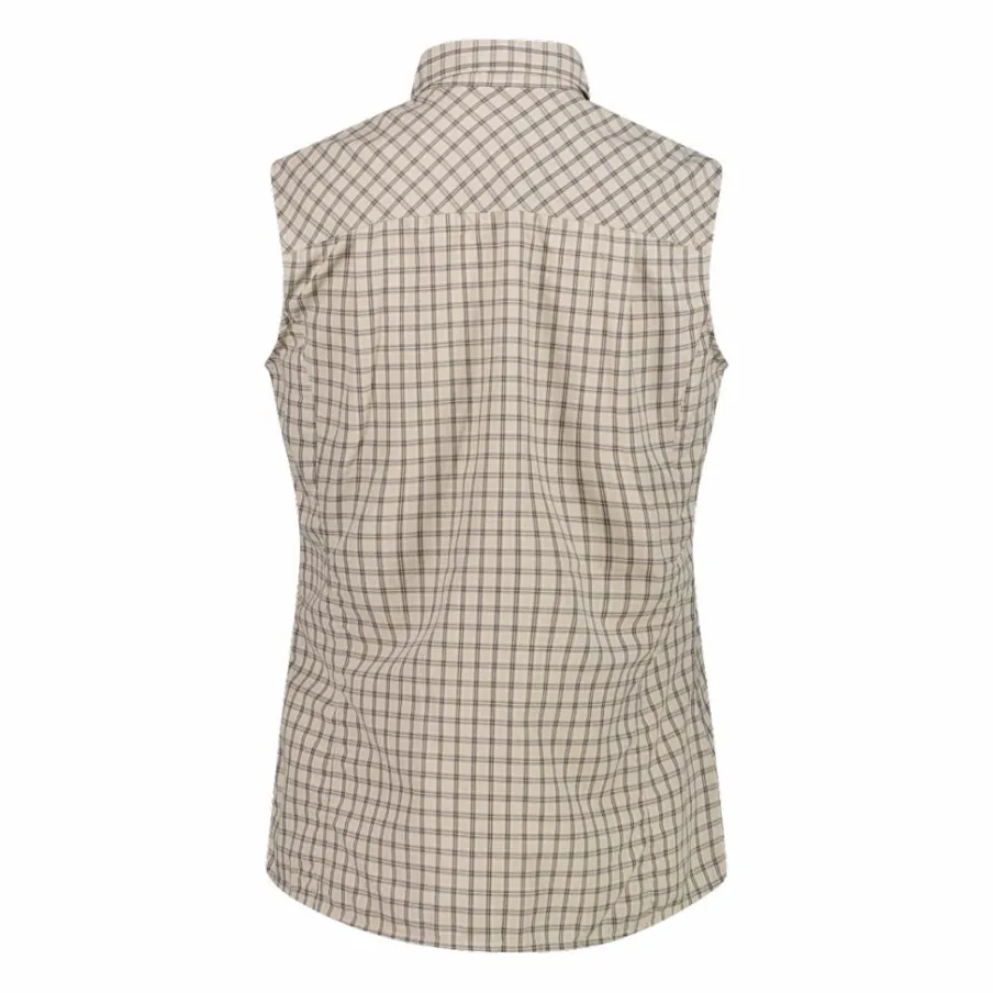 Donna CMP Camicie^Camicia fantasia check senza maniche da donna