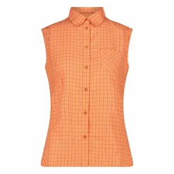 Donna CMP Camicie^Camicia fantasia check senza maniche da donna