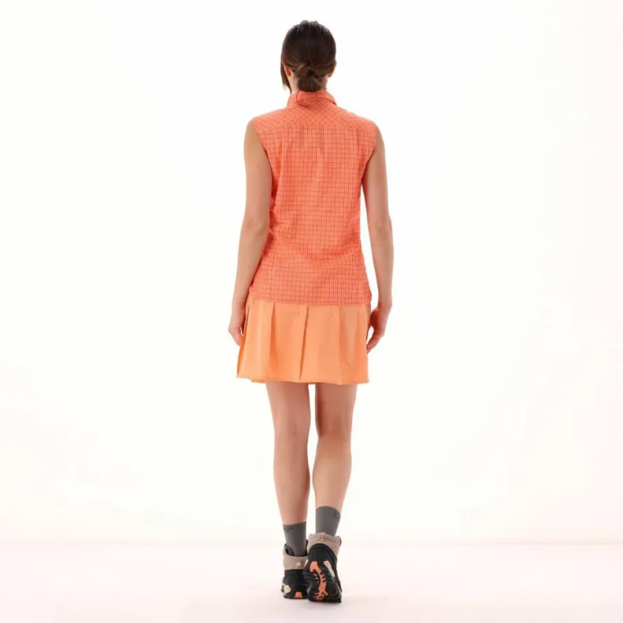 Donna CMP Camicie^Camicia fantasia check senza maniche da donna