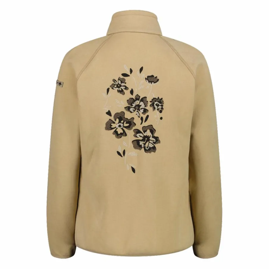 Donna CMP Pile^Felpa in pile da donna in knit tech melange con stampa floreale