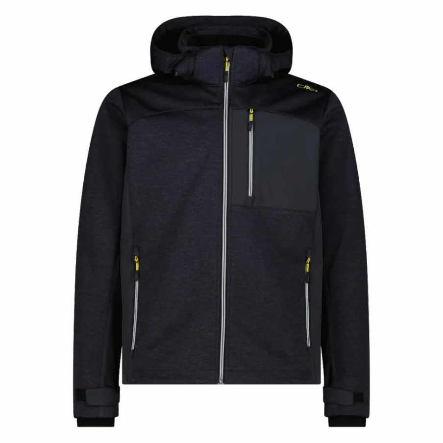 Uomo CMP Giacche Trekking|Giacche Softshell^Giacca da uomo con Cappuccio Staccabile melange