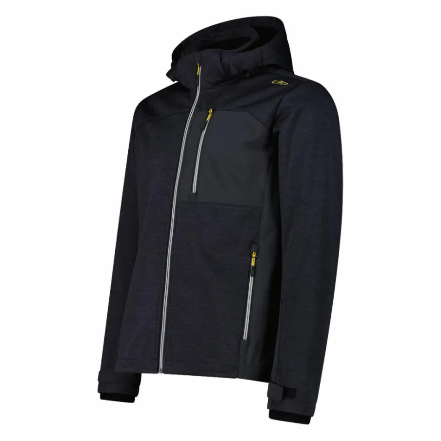 Uomo CMP Giacche Trekking|Giacche Softshell^Giacca da uomo con Cappuccio Staccabile melange