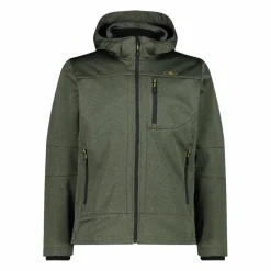 Uomo CMP Giacche Trekking|Giacche Softshell^Giacca da uomo in Softshell melange con cappuccio staccabile