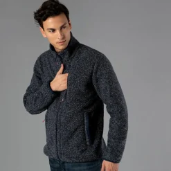 Uomo CMP Maglioni E Felpe^Giacca da uomo rivestita in pile mélange in poliestere riciclato