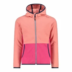 CMP Pile E Felpe^Giacca in pile con zip da bambina color block con cappuccio