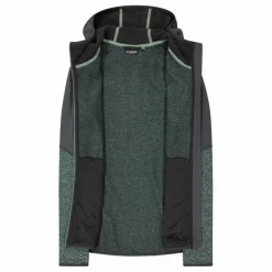 Uomo CMP Pile^Giacca in pile con zip da uomo in knit tech con cappuccio