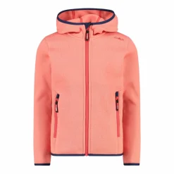 CMP Pile E Felpe^Giacca in pile da bambina in knit-tech mélange con cappuccio