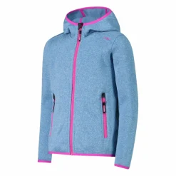 CMP Pile E Felpe^Giacca in pile da bambina in knit-tech mélange con cappuccio