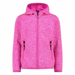 CMP Pile E Felpe^Giacca in pile da bambina in knit-tech mélange con cappuccio