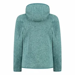 CMP Pile E Felpe^Giacca in pile da bambina in knit-tech mélange con cappuccio