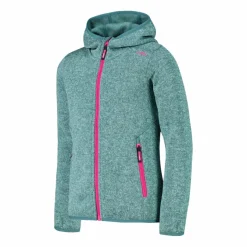 CMP Pile E Felpe^Giacca in pile da bambina in knit-tech mélange con cappuccio