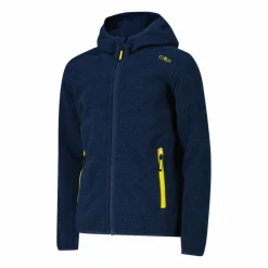 CMP Pile E Felpe^Giacca in pile da bambina in knit-tech mélange con cappuccio