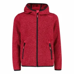 CMP Pile E Felpe^Giacca in pile da bambina in knit-tech mélange con cappuccio