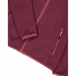 Donna CMP Pile^Giacca in pile da donna in knit tech melange con cappuccio