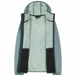 Donna CMP Pile^Giacca in pile da donna in knit tech melange con cappuccio