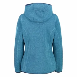 Donna CMP Pile^Giacca in pile da donna in knit-tech mélange con cappuccio