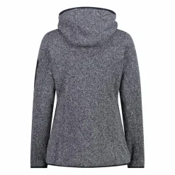 Donna CMP Pile^Giacca in pile da donna in knit-tech mélange con cappuccio