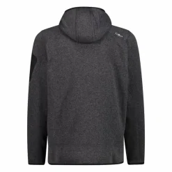 Uomo CMP Pile^Giacca in pile da uomo in knit-tech mélange con cappuccio