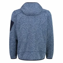 Uomo CMP Pile^Giacca in pile da uomo in knit-tech mélange con cappuccio