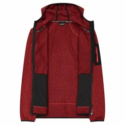 Uomo CMP Pile^Giacca in pile da uomo in knit-tech mélange con cappuccio