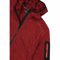 Uomo CMP Pile^Giacca in pile da uomo in knit-tech mélange con cappuccio