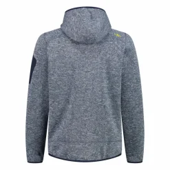 Uomo CMP Pile^Giacca in pile da uomo in knit-tech mélange con cappuccio