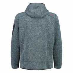 Uomo CMP Pile^Giacca in pile da uomo in knit-tech mélange con cappuccio