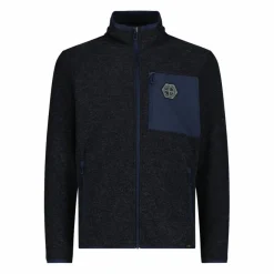 Uomo CMP Pile^Giacca in pile da uomo in knit tech melange