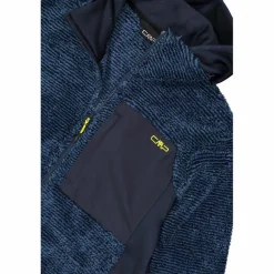 Uomo CMP Pile^Giacca in pile Highloft da uomo con cappuccio Unlimitech