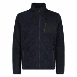 Uomo CMP Pile^Giacca in pile HighLoft da uomo con tasca termoapplicata melange