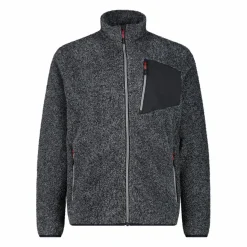 Uomo CMP Pile^Giacca in pile HighLoft da uomo con tasca termoapplicata melange