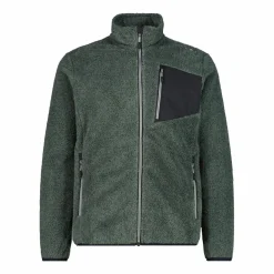 Uomo CMP Pile^Giacca in pile HighLoft da uomo con tasca termoapplicata melange