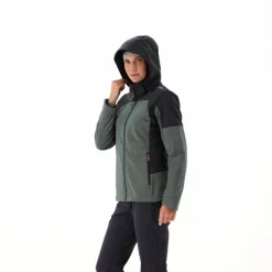 Donna CMP Giacche Trekking|Giacche Softshell^Giacca Softshell da Donna con Cappuccio e Motivo Grid-Jacquard Bicolor
