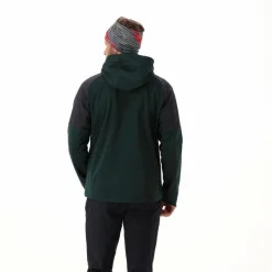 Uomo CMP Giacche Trekking|Giacche Softshell^Giacca Softshell da Uomo con Cappuccio e Motivo Grid-Jacquard Bicolor